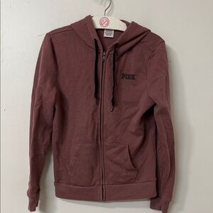 PINK Victoria's Secret Maroon Zip-Up Hoodie